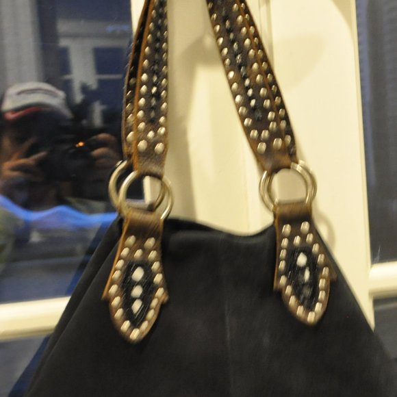 Fab Studded Hobo Tote Bag - Picture 4 of 11